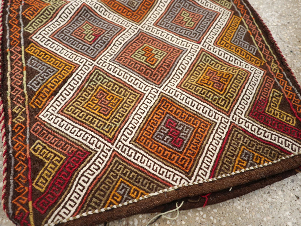 Antique Turkish Flatweave Kilim Pillowcase (Pair: 2 of 2), No.22664 - Staging