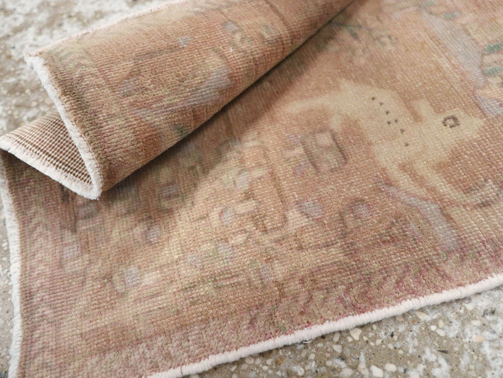 Vintage Persian Tabriz Pictorial Rug, No.22675 - Staging