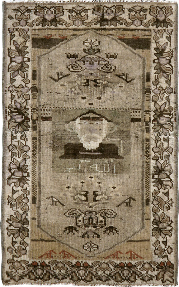 Vintage Persian Malayer Pictorial Rug, No.22676 - Staging