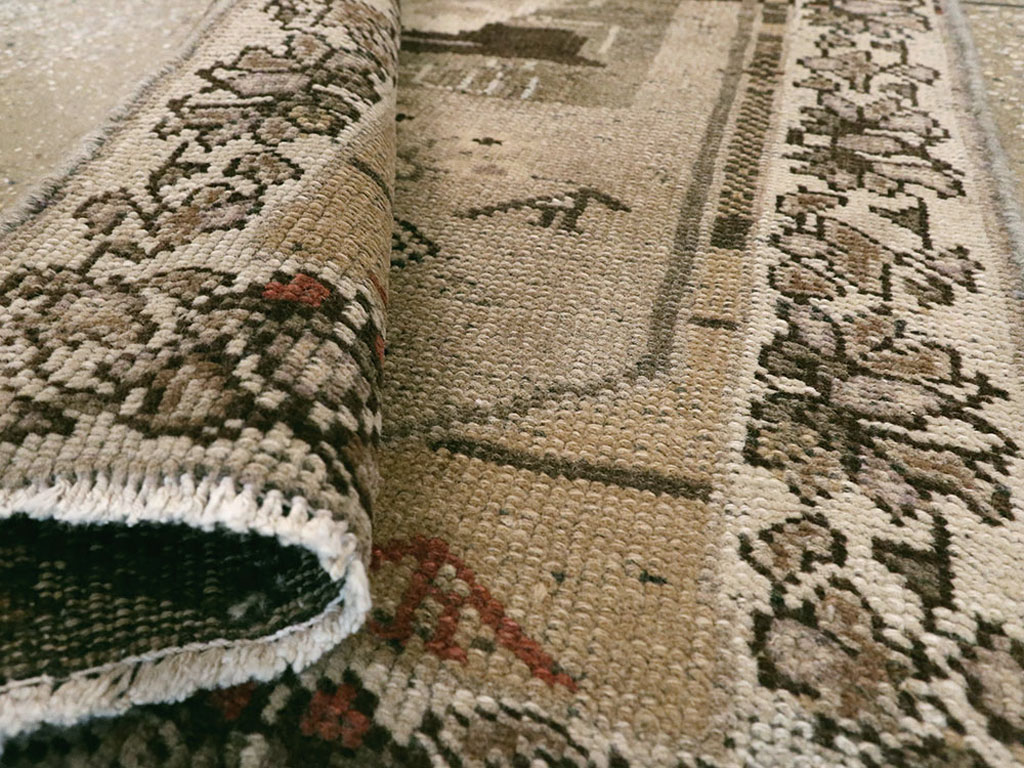 Vintage Persian Malayer Pictorial Rug, No.22676 - Staging