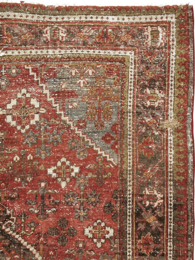 Antique Persian Joshegan Rug, No.22679 - Staging