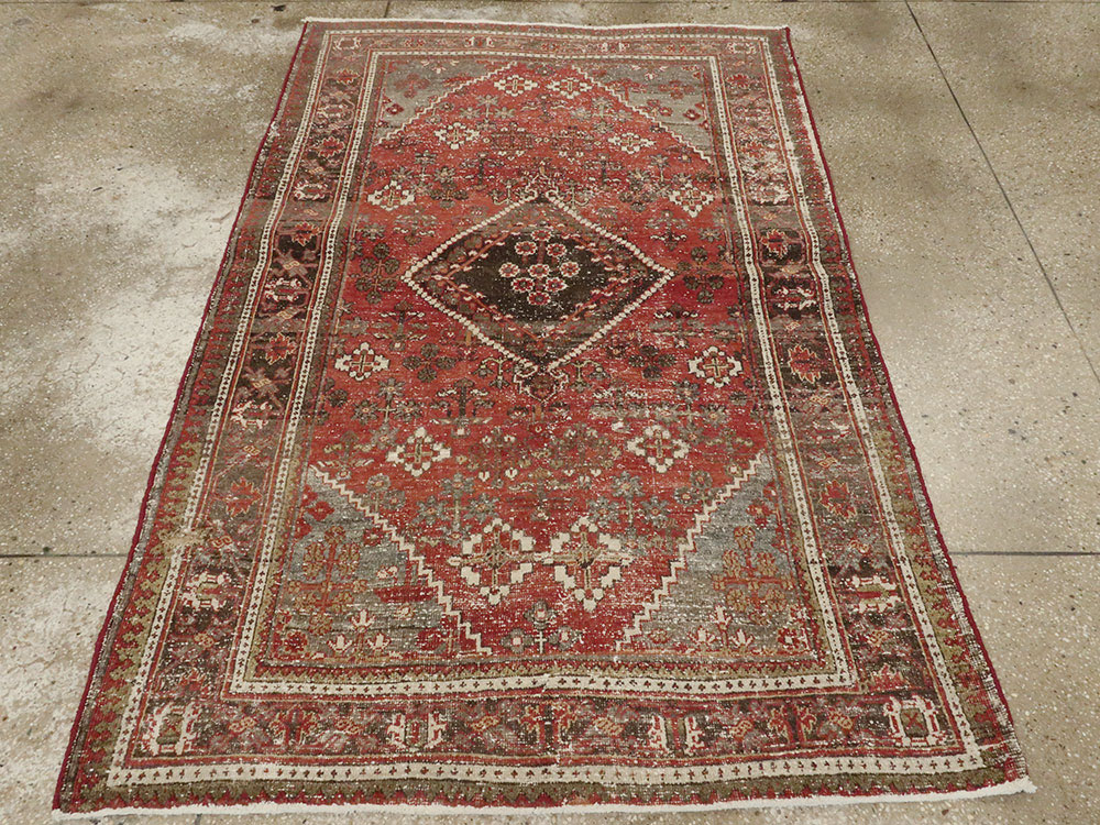 Antique Persian Joshegan Rug, No.22679 - Staging