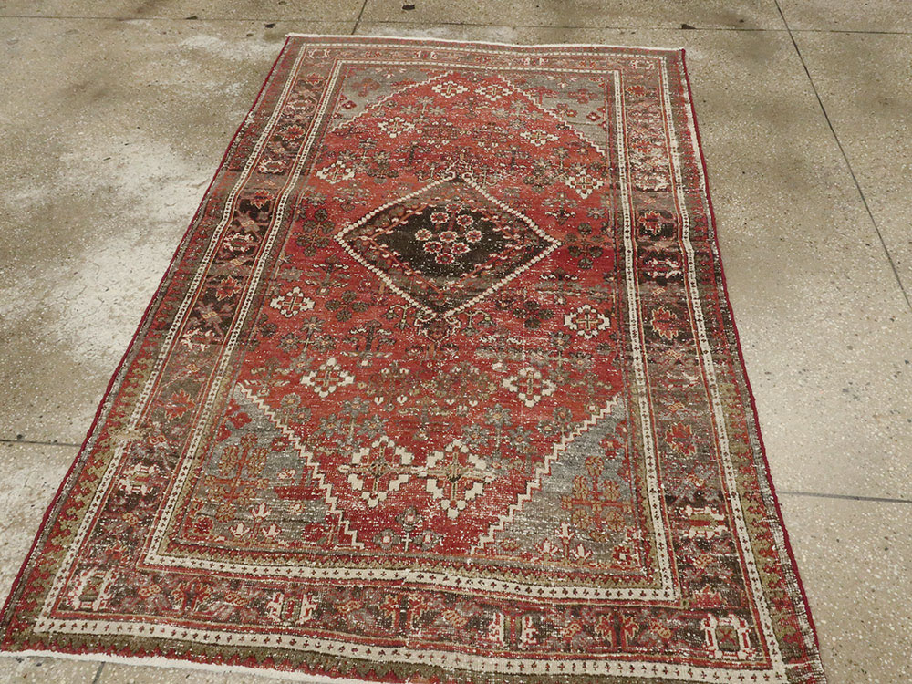 Antique Persian Joshegan Rug, No.22679 - Staging