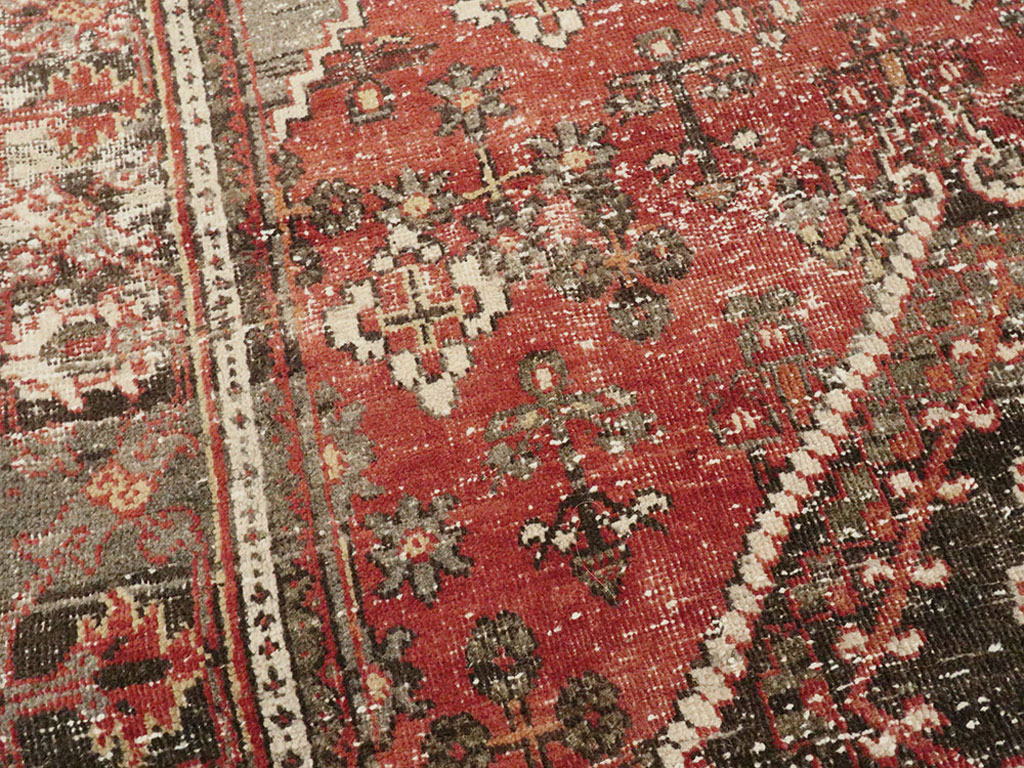 Antique Persian Joshegan Rug, No.22679 - Staging