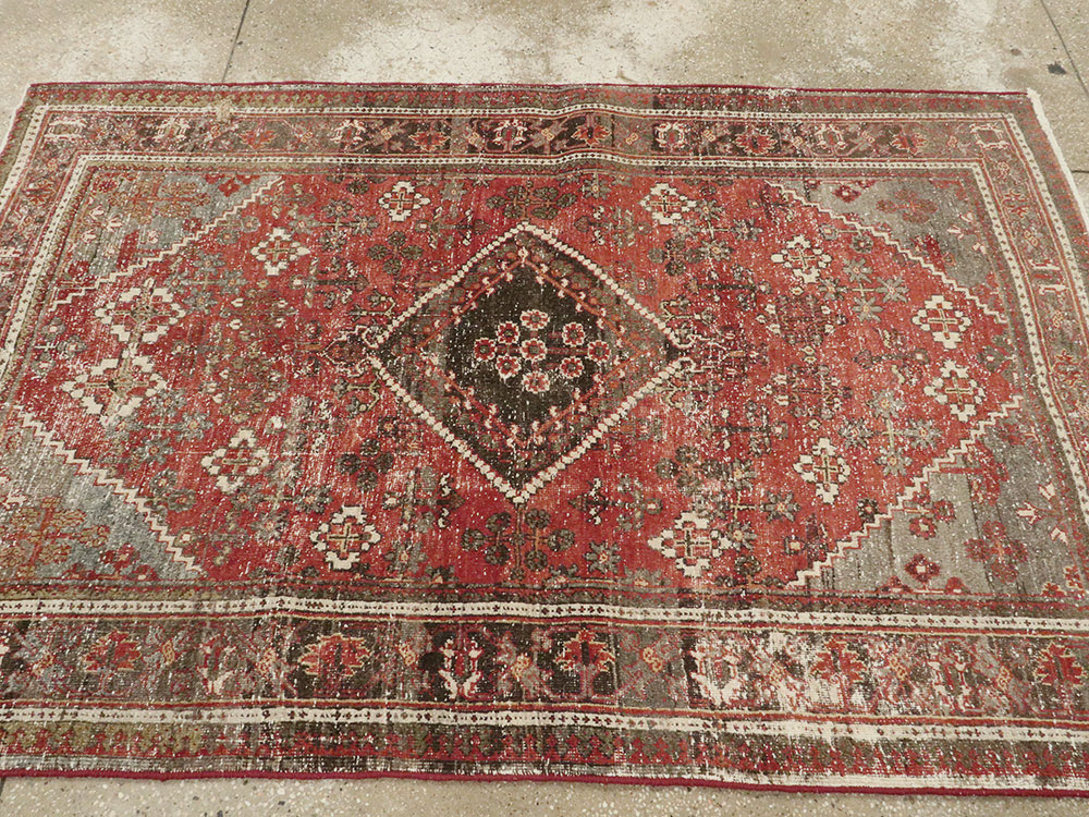 Antique Persian Joshegan Rug, No.22679 - Staging