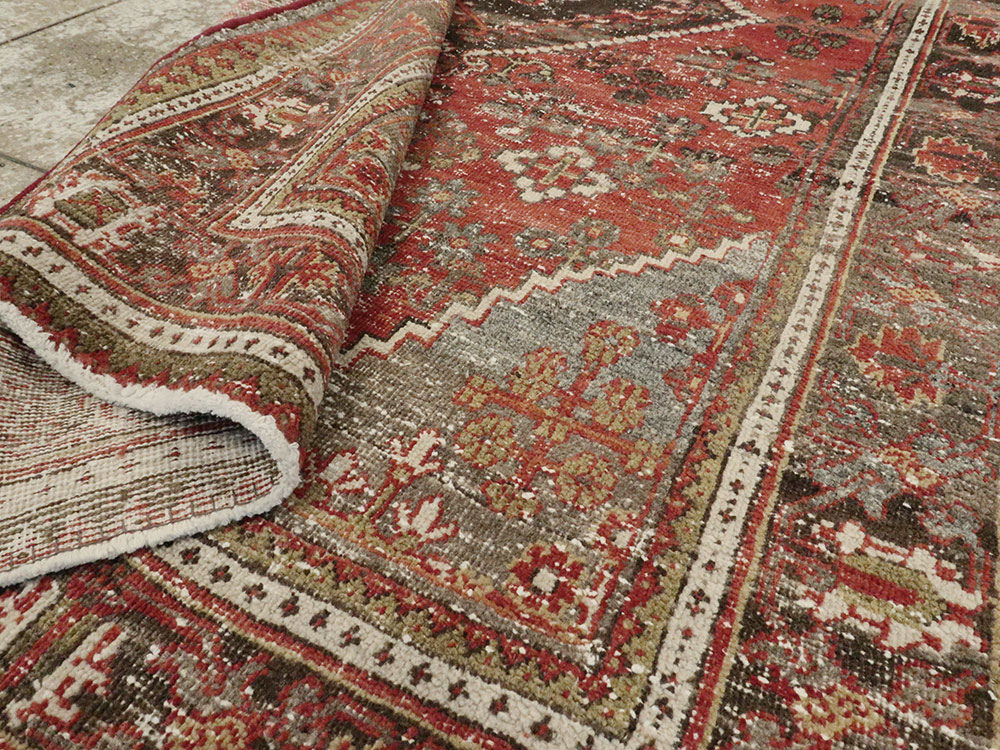 Antique Persian Joshegan Rug, No.22679 - Staging