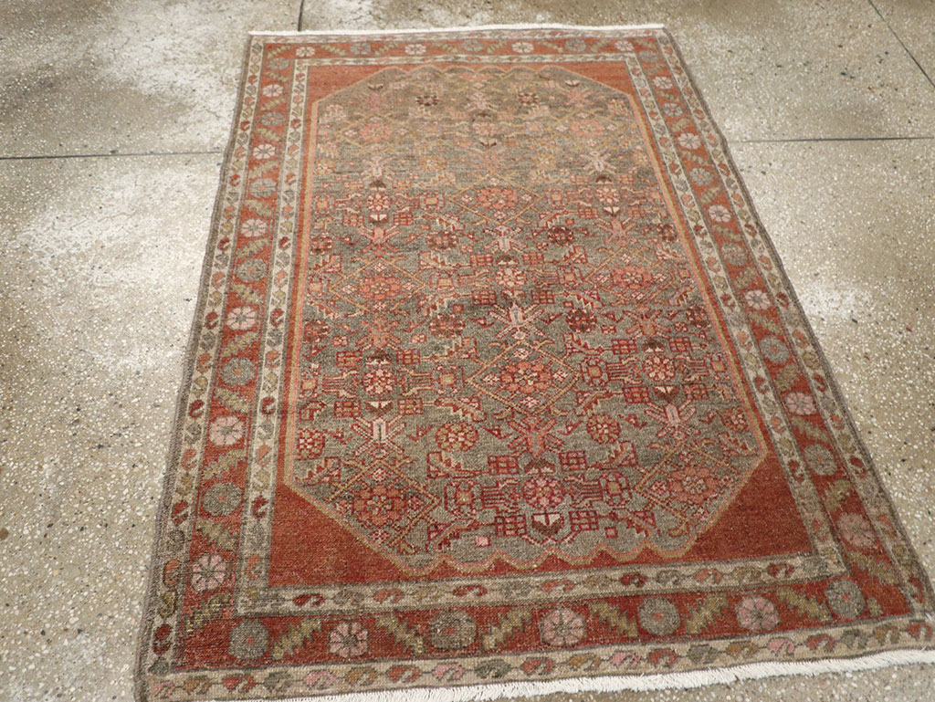 Vintage Persian Malayer Rug, No.22682 - Staging