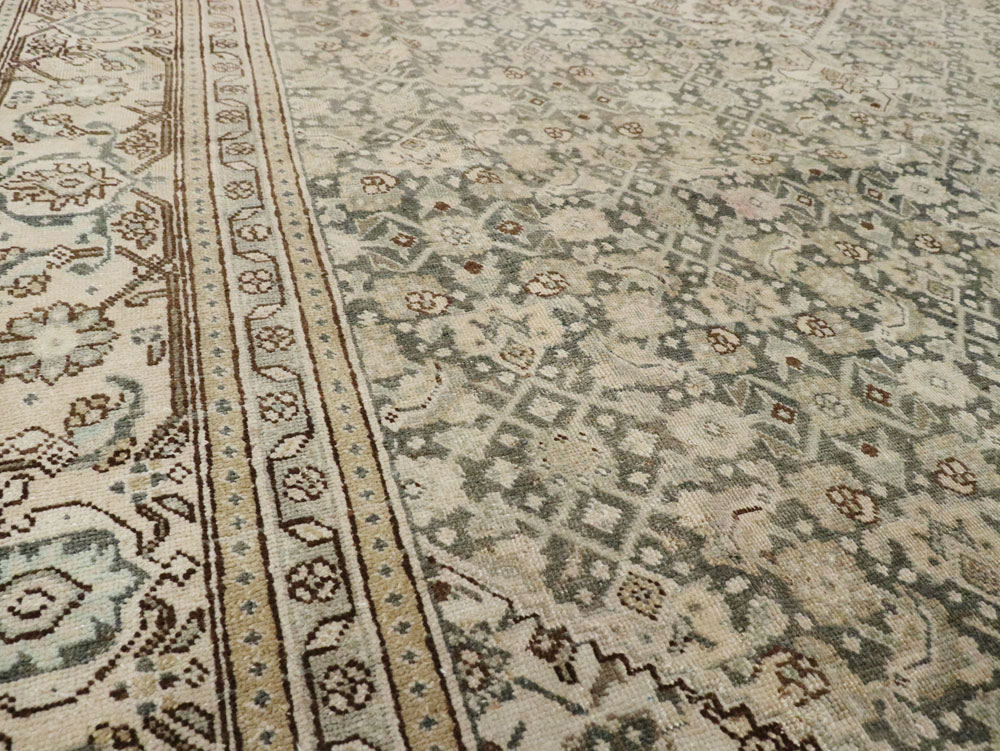 Antique Persian Tabriz Carpet, No.22690 - Staging