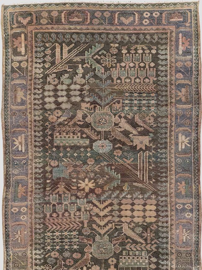 Vintage Persian Malayer Runner, No.22691 - Staging