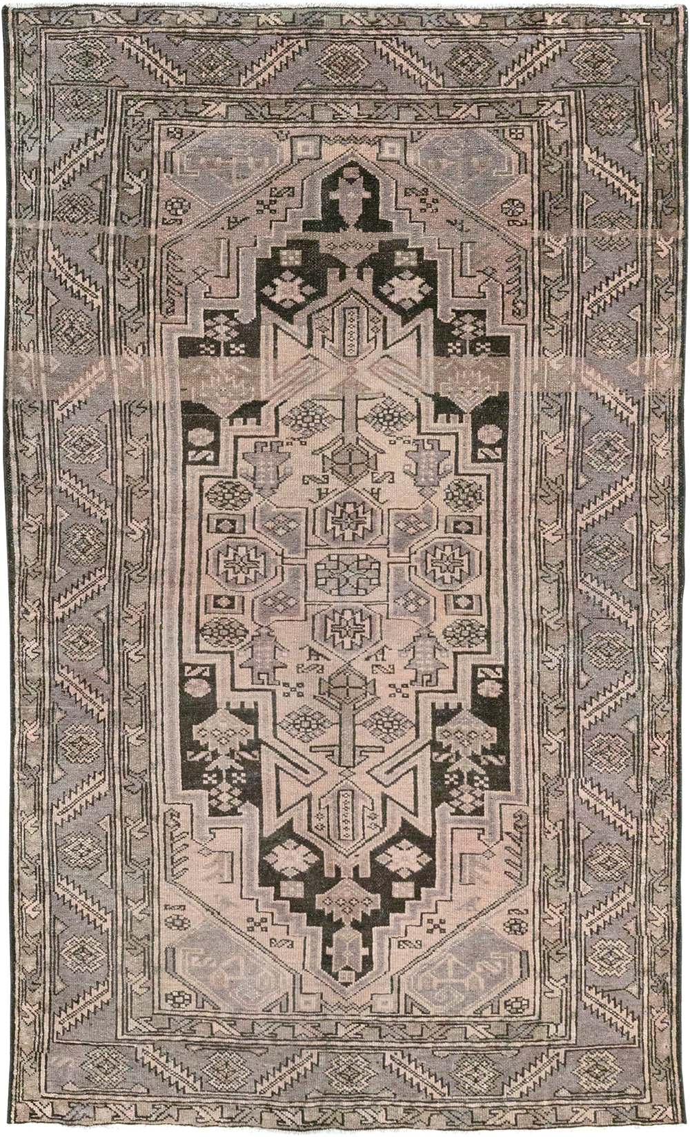 Vintage Persian Malayer Accent Rug, No.22699 - Staging