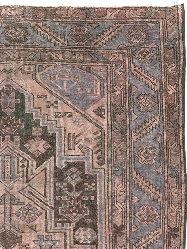 Vintage Persian Malayer Accent Rug, No.22700 - Staging