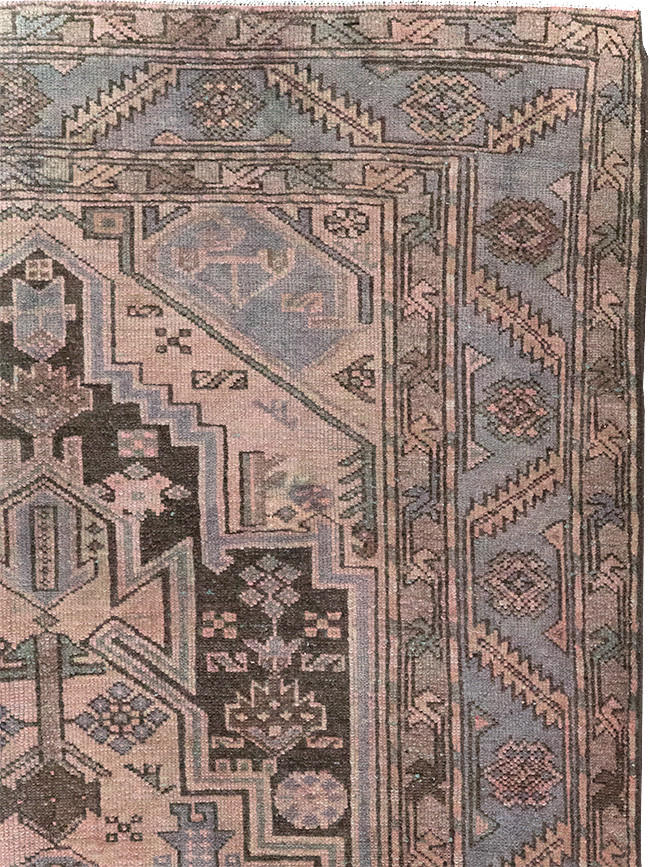 Vintage Persian Malayer Accent Rug, No.22700 - Staging