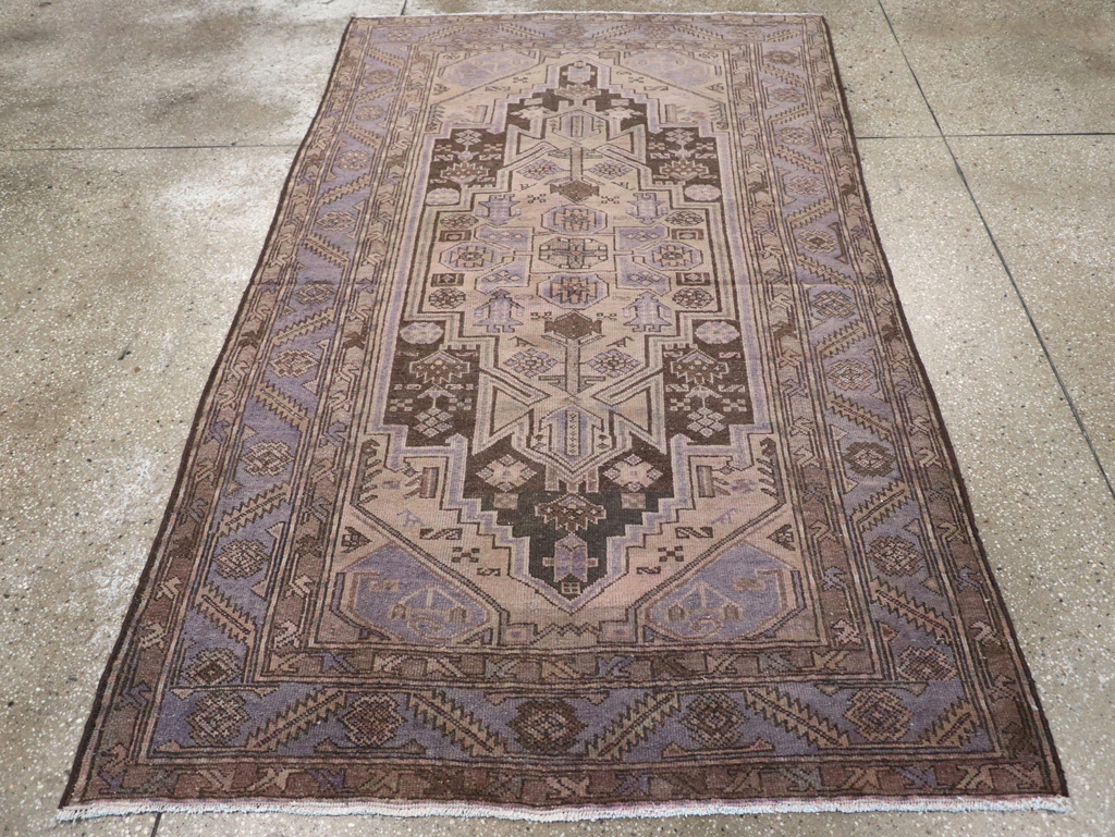 Vintage Persian Malayer Accent Rug, No.22700 - Staging