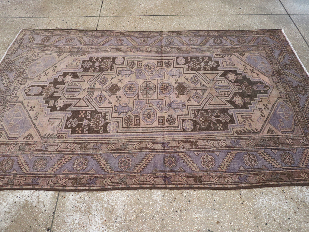 Vintage Persian Malayer Accent Rug, No.22700 - Staging