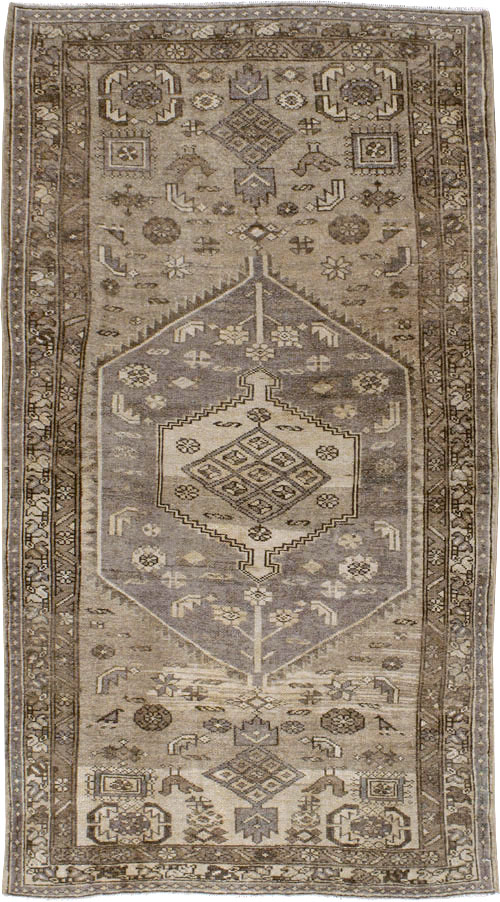 Vintage Persian Malayer Accent Rug, No.22702 - Staging