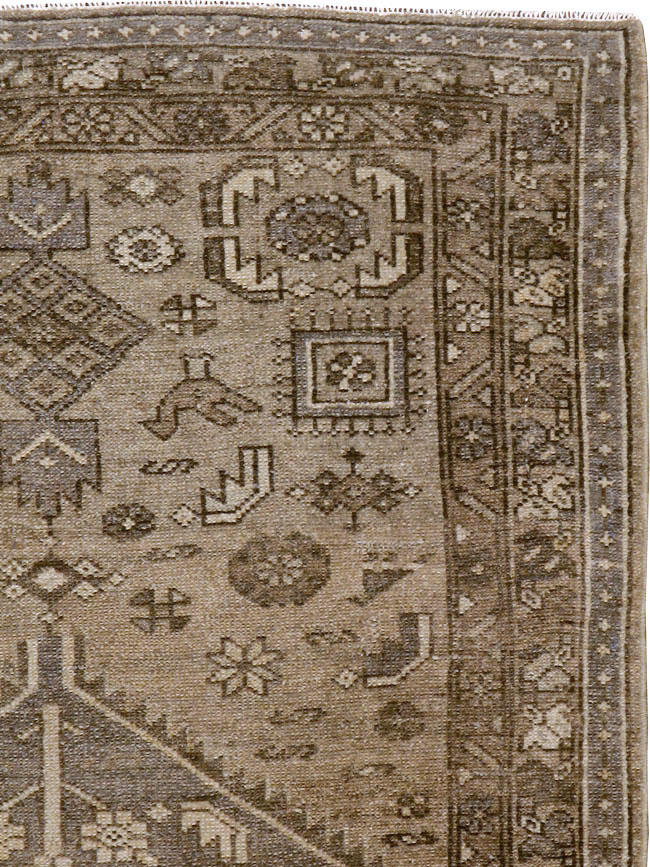 Vintage Persian Malayer Accent Rug, No.22702 - Staging