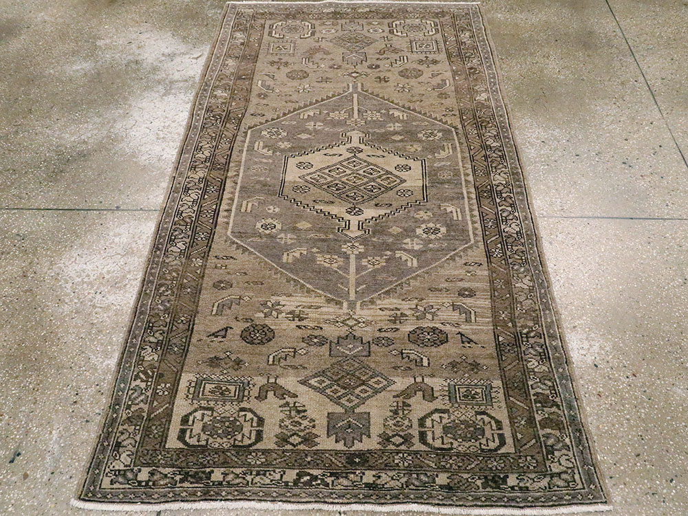 Vintage Persian Malayer Accent Rug, No.22702 - Staging