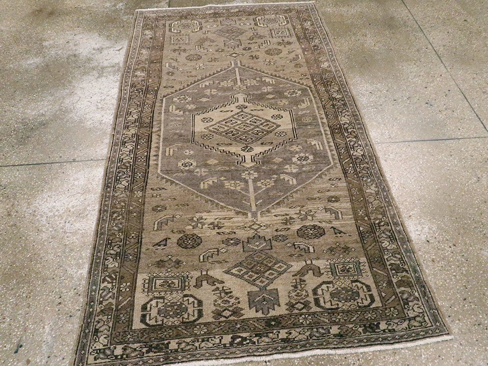 Vintage Persian Malayer Accent Rug, No.22702 - Staging