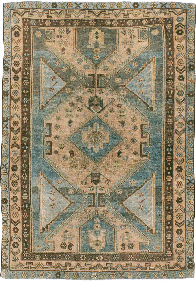 Antique Persian Kurdish Bidjar Rug, No.22710 - Staging
