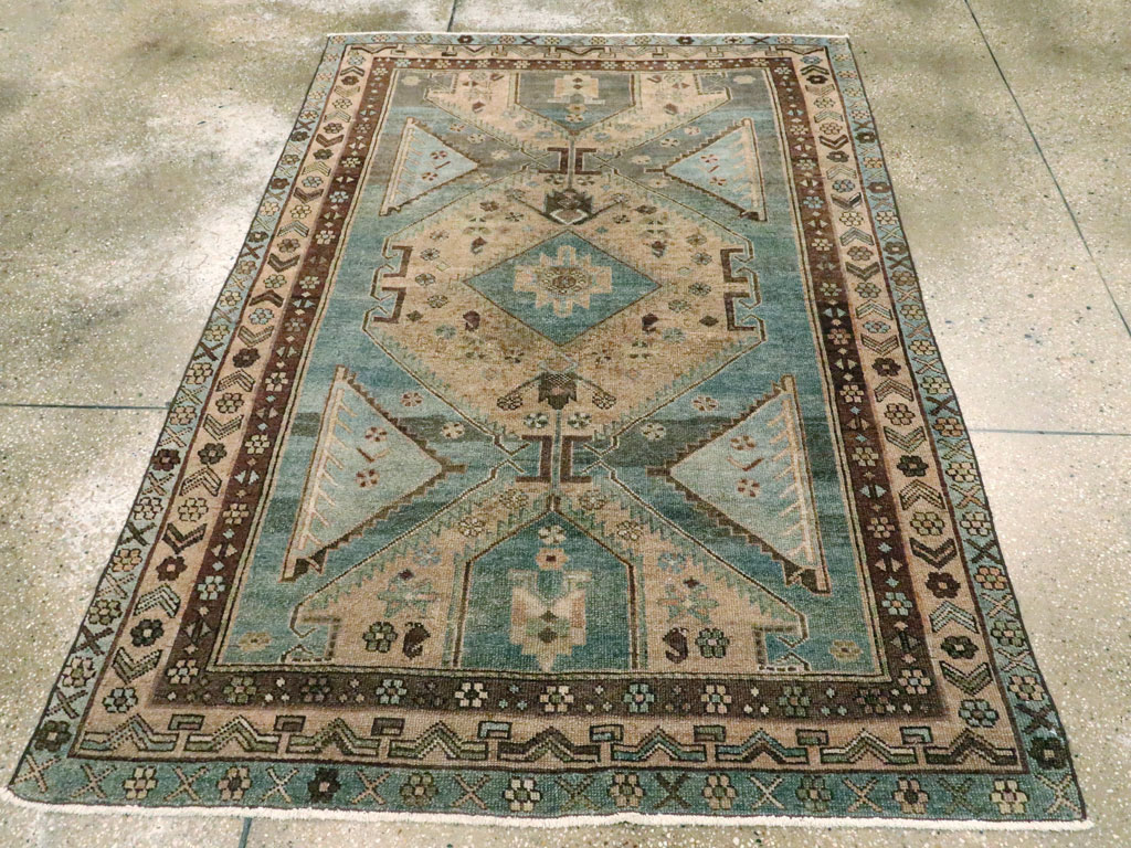 Antique Persian Kurdish Bidjar Rug, No.22710 - Staging