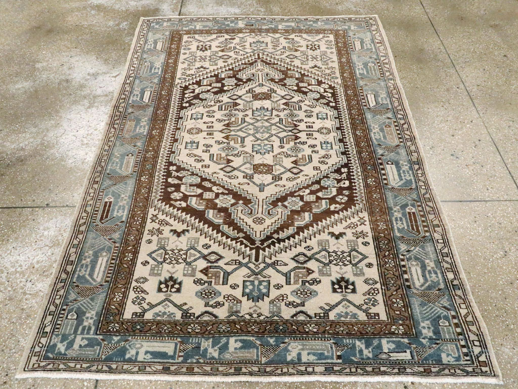 Vintage Persian Malayer Rug, No.22724 - Staging