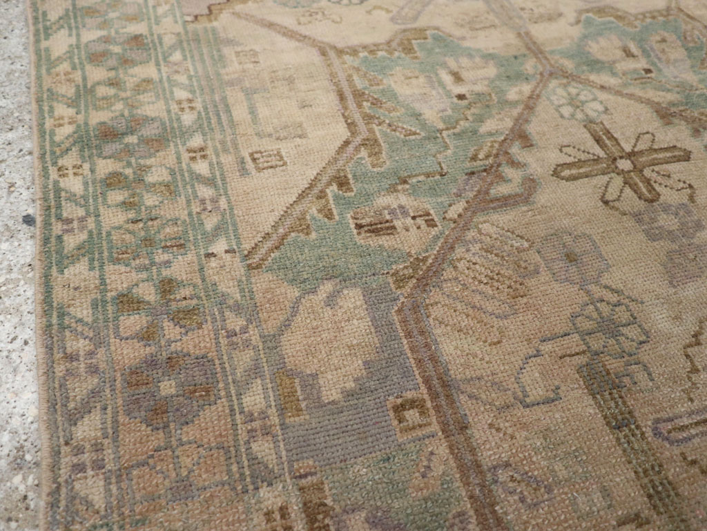 Vintage Persian Malayer Throw Rug, No.22728 - Staging