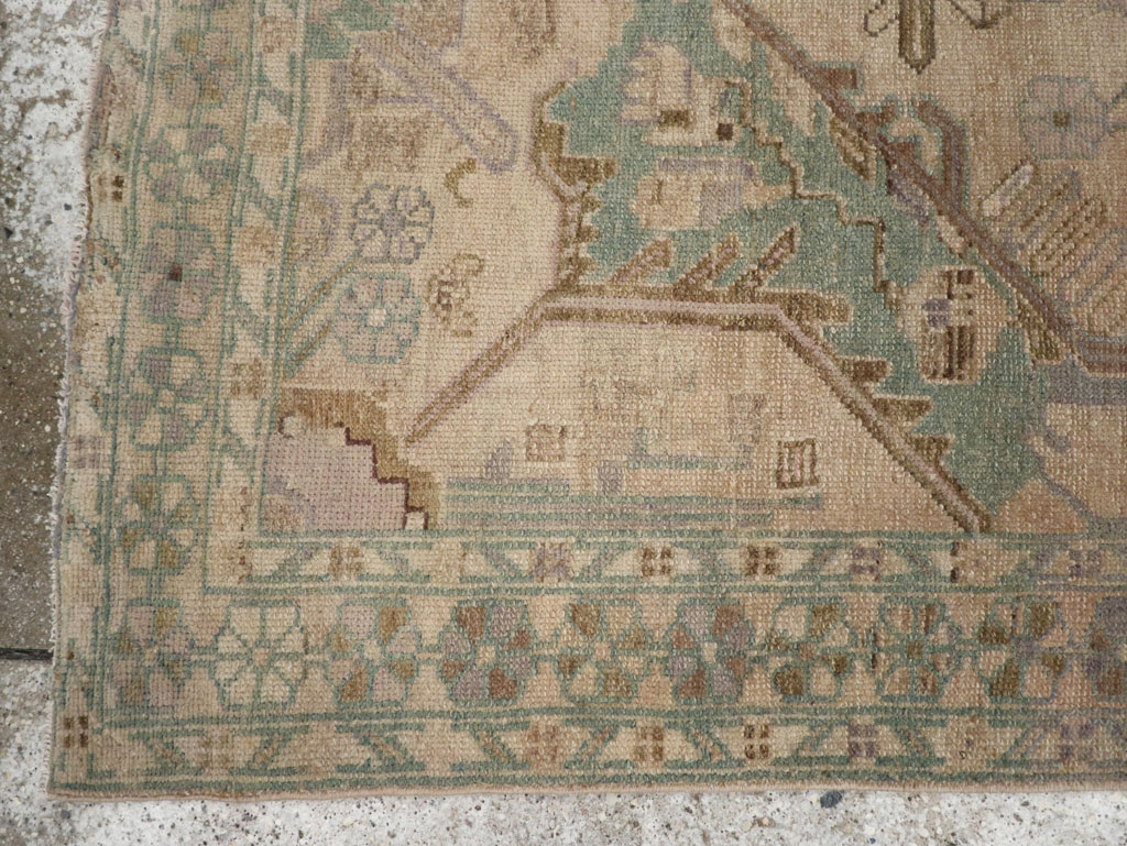 Vintage Persian Malayer Throw Rug, No.22728 - Staging