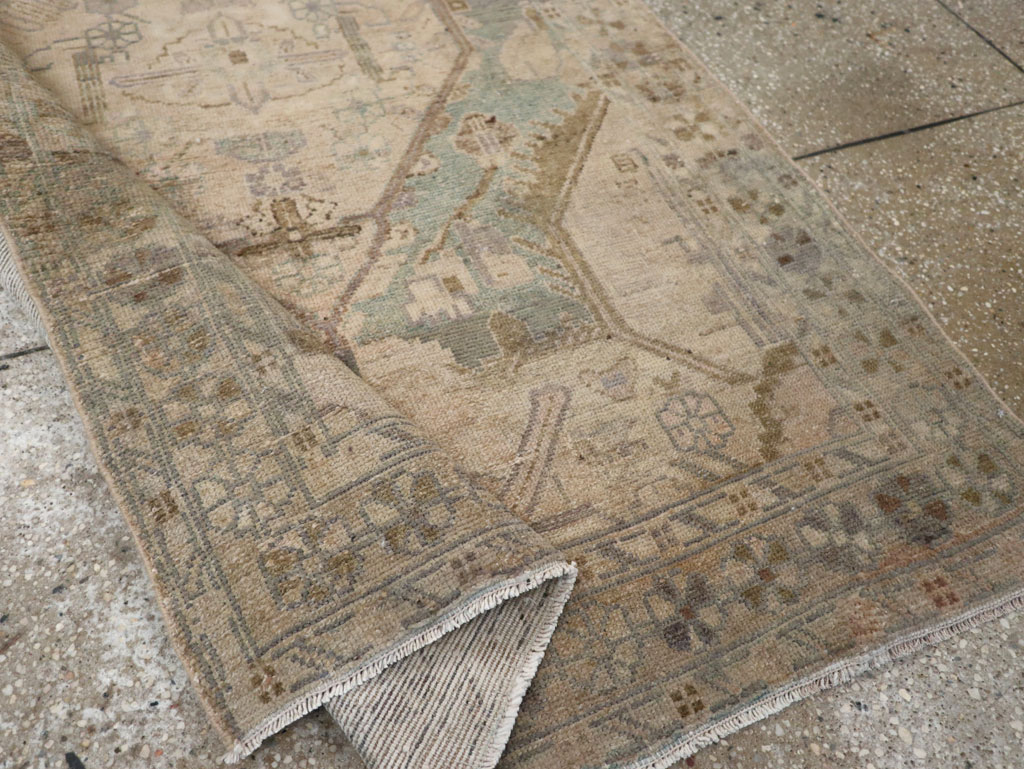 Vintage Persian Malayer Throw Rug, No.22728 - Staging