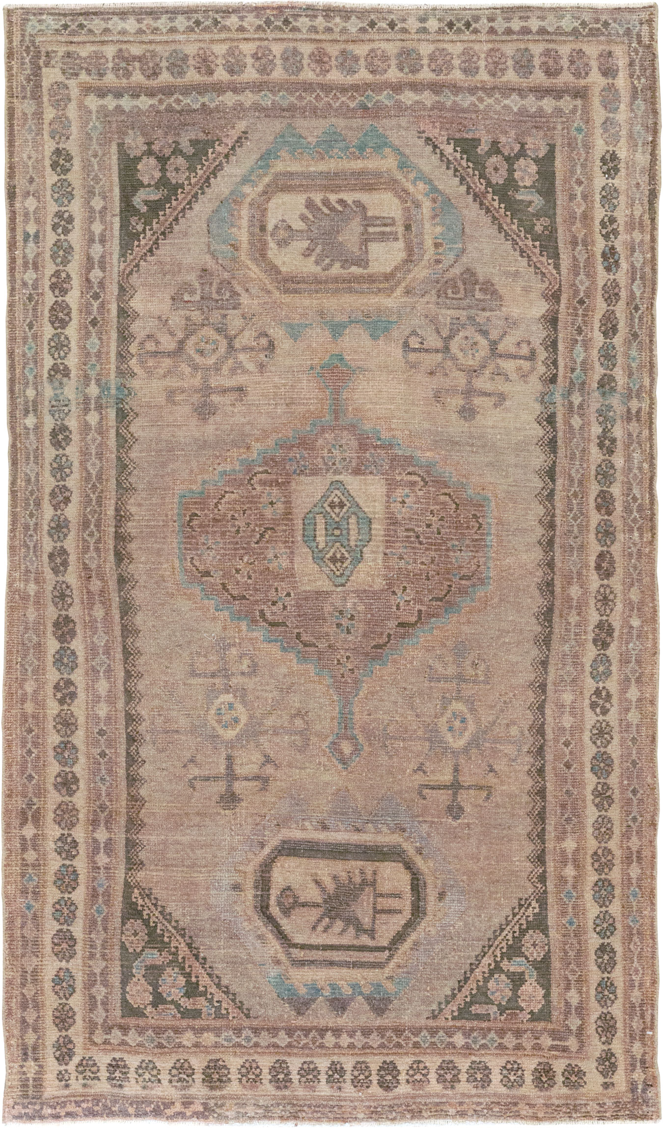 Vintage Persian Malayer Accent Rug, No.22739 - Staging