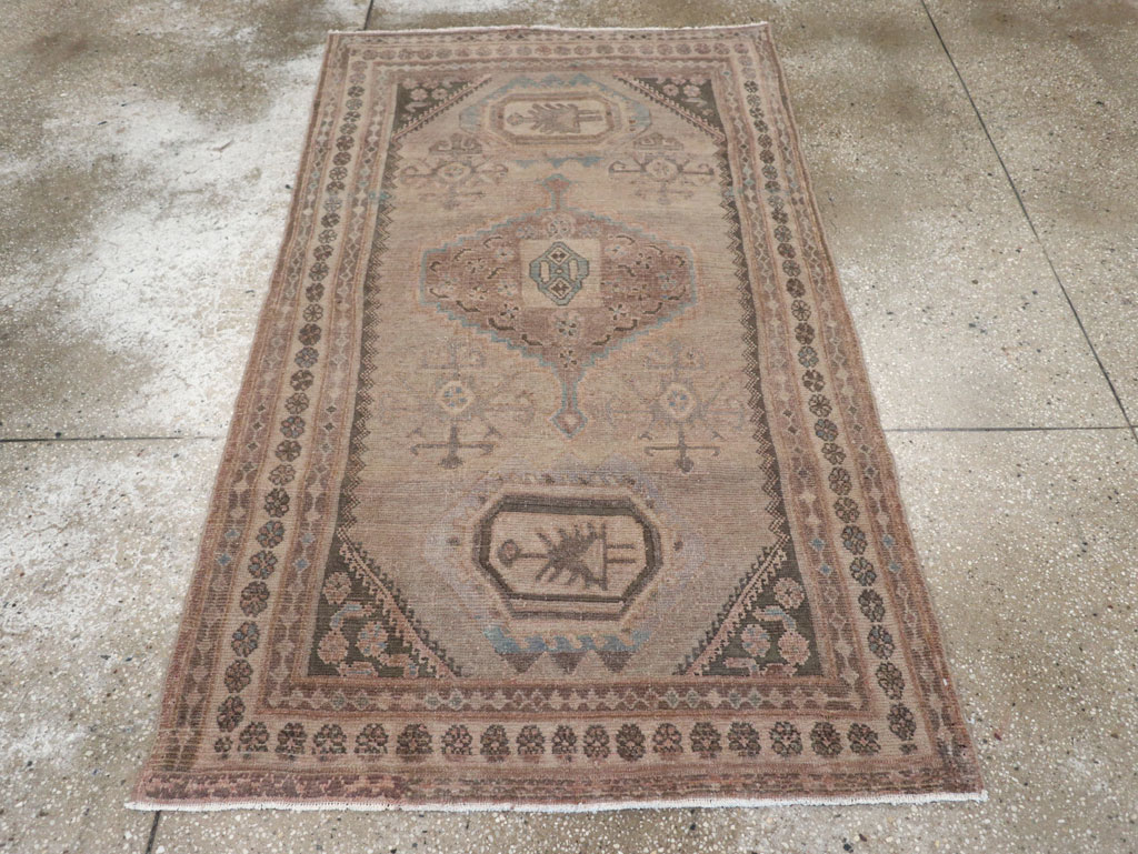 Vintage Persian Malayer Accent Rug, No.22739 - Staging