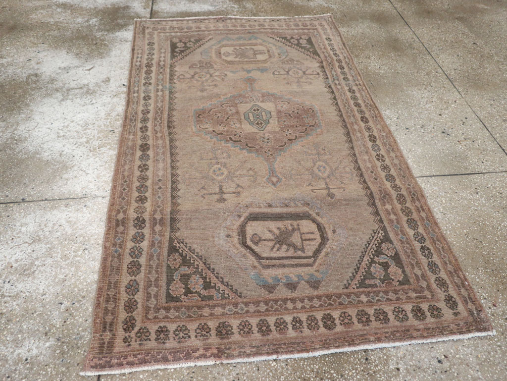 Vintage Persian Malayer Accent Rug, No.22739 - Staging