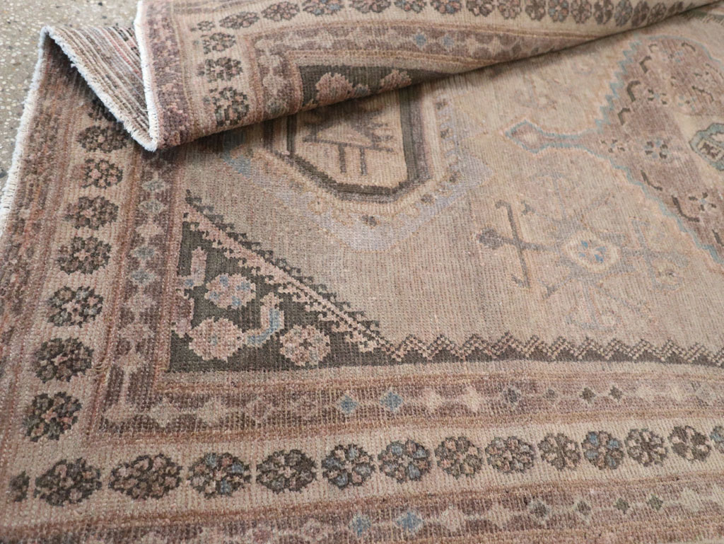 Vintage Persian Malayer Accent Rug, No.22739 - Staging