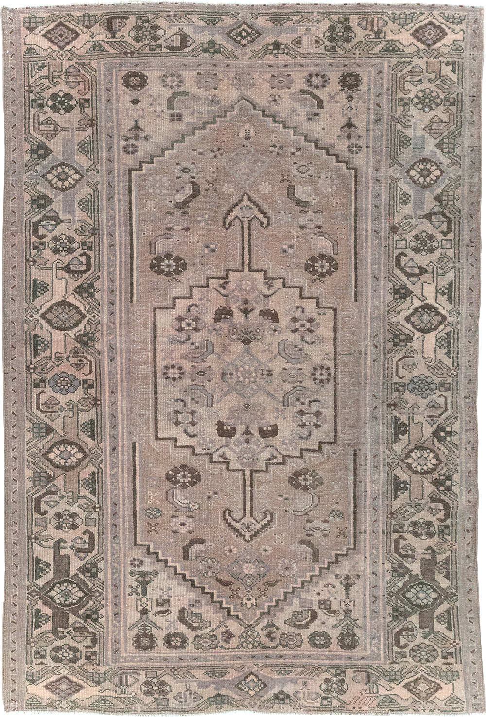 Vintage Persian Malayer Accent Rug, No.22749 - Staging