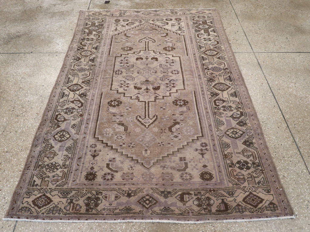 Vintage Persian Malayer Accent Rug, No.22749 - Staging
