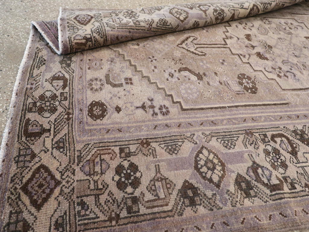 Vintage Persian Malayer Accent Rug, No.22749 - Staging