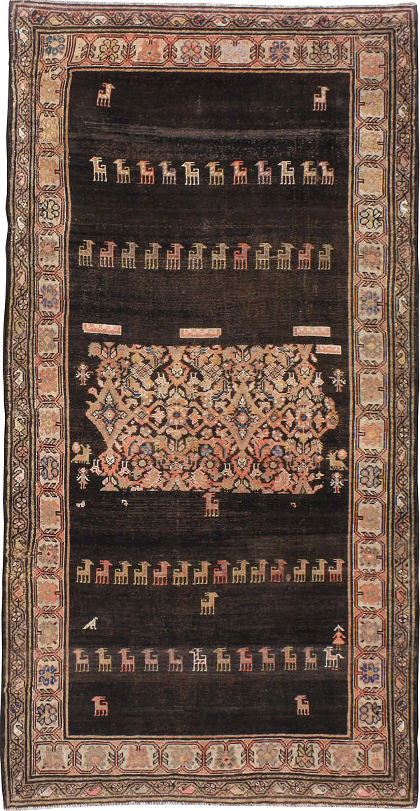 Antique Persian Kurdish Rug, No.22754 - Staging