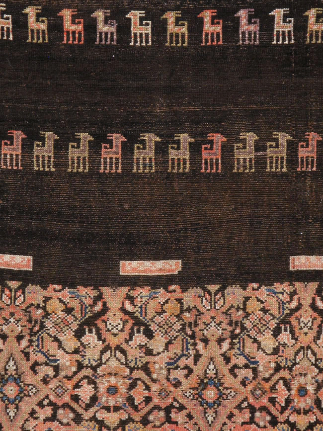 Antique Persian Kurdish Rug, No.22754 - Staging