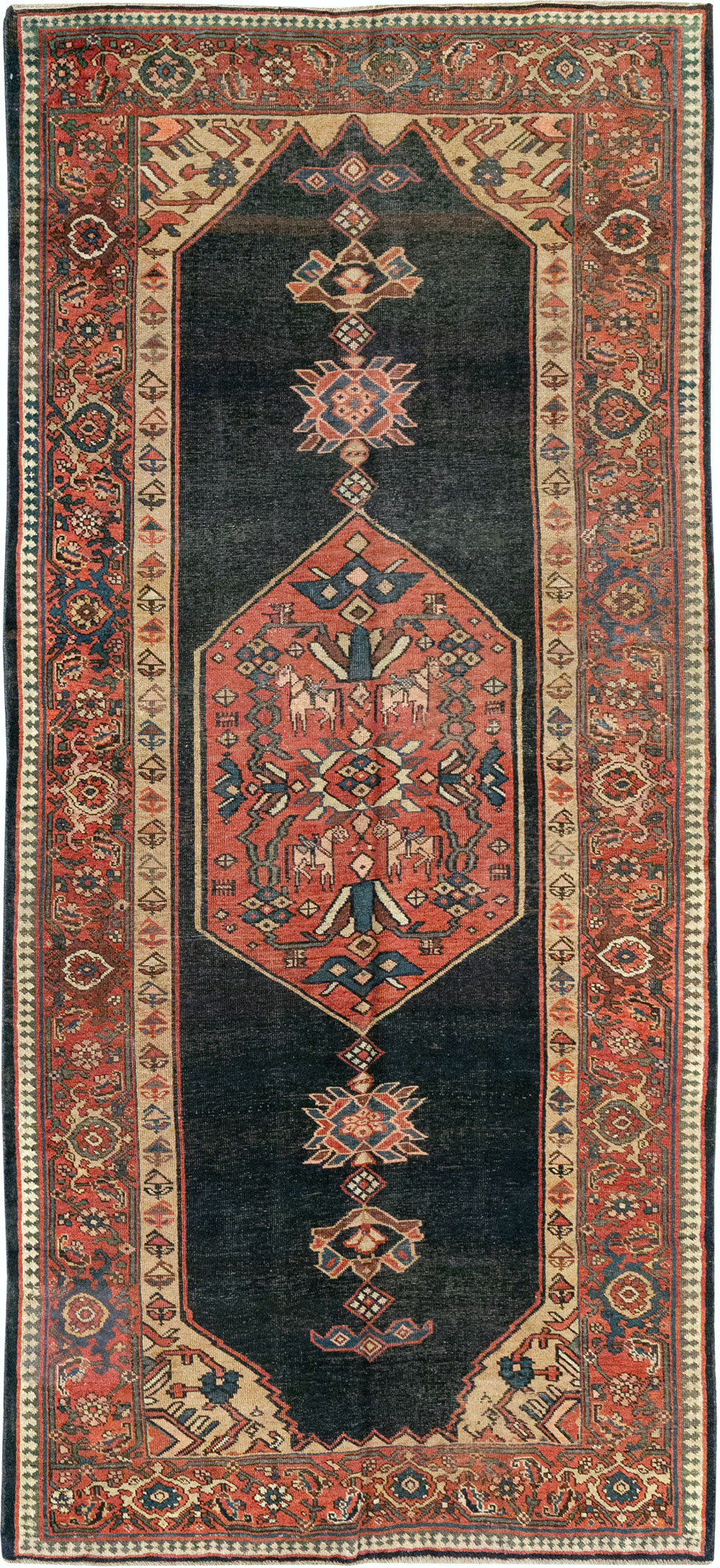 Antique Persian Bidjar Rug, No.22755 - Staging