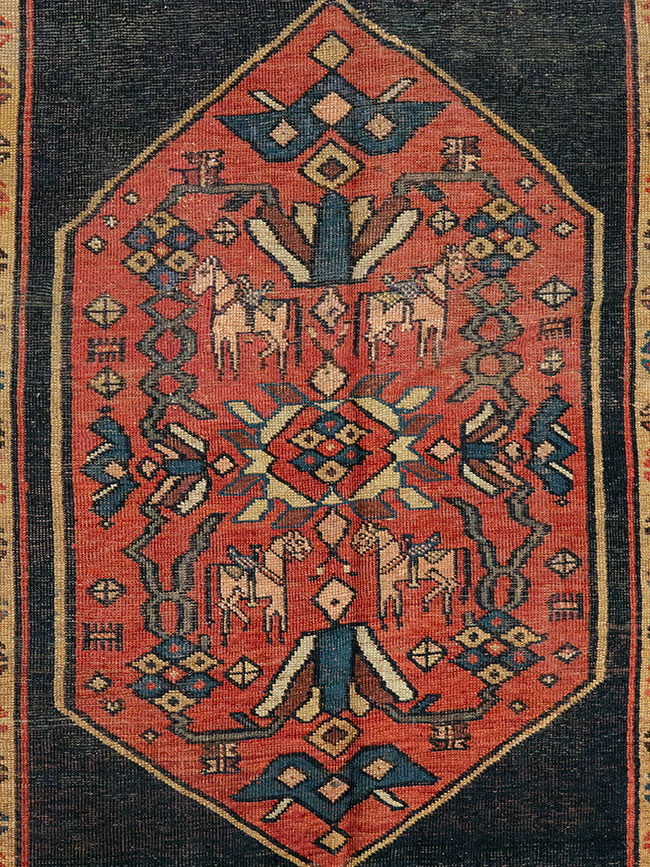 Antique Persian Bidjar Rug, No.22755 - Staging