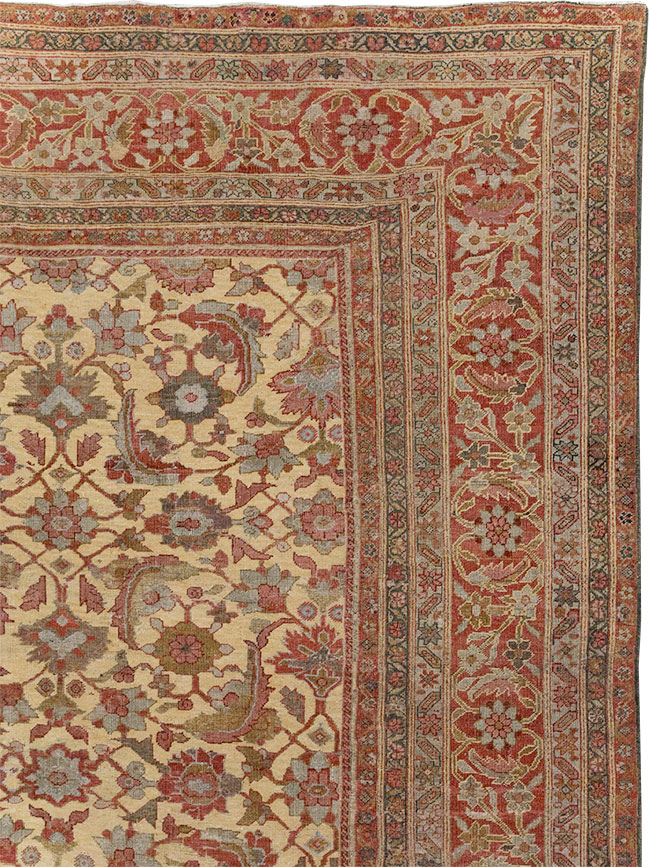 Antique Persian Mahal Oversize Carpet, No.22759 - Staging