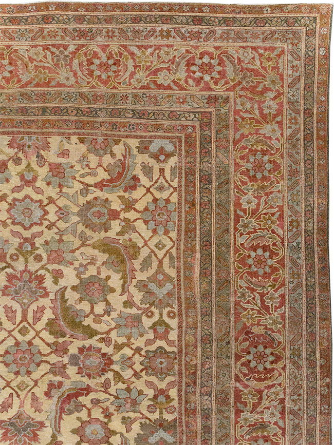 Antique Persian Mahal Oversize Carpet, No.22759 - Staging