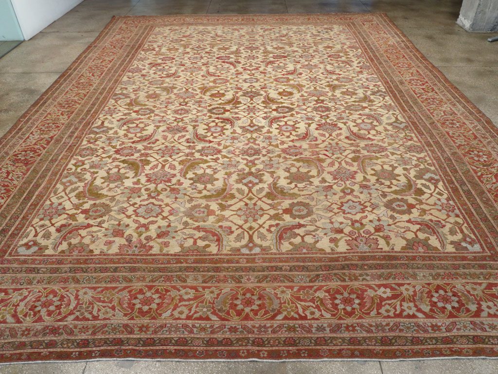 Antique Persian Mahal Oversize Carpet, No.22759 - Staging