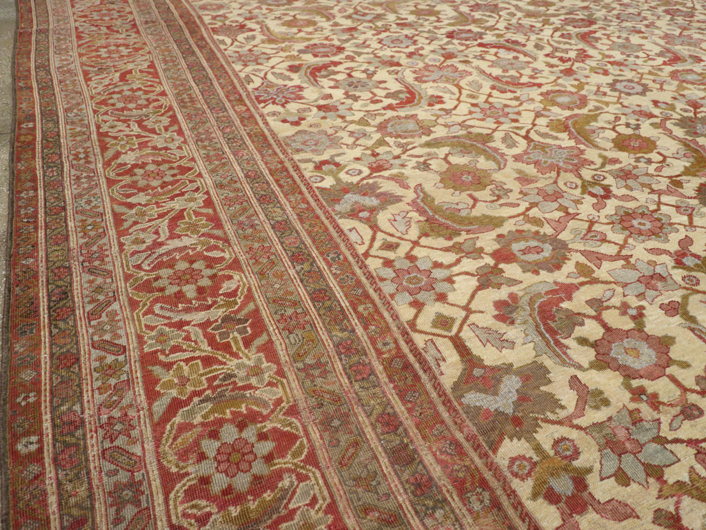 Antique Persian Mahal Oversize Carpet, No.22759 - Staging