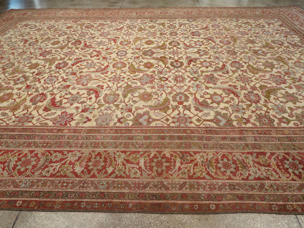 Antique Persian Mahal Oversize Carpet, No.22759 - Staging