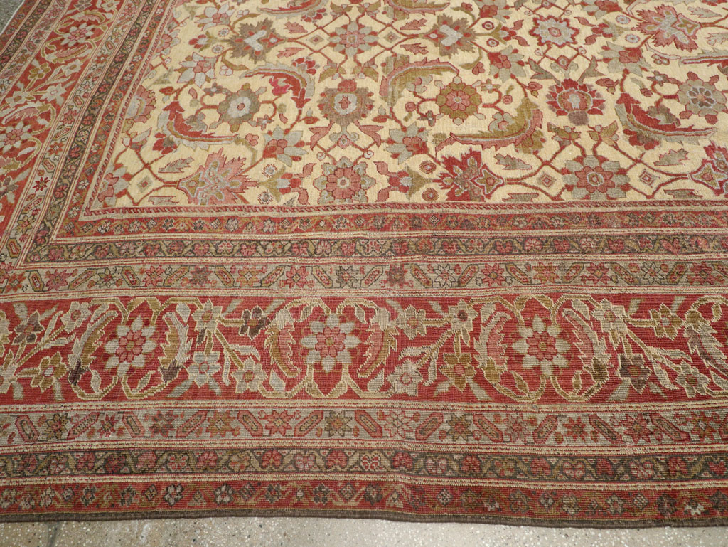 Antique Persian Mahal Oversize Carpet, No.22759 - Staging