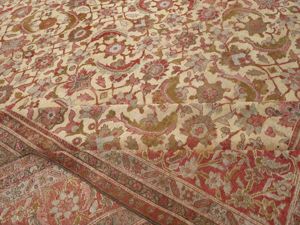 Antique Persian Mahal Oversize Carpet, No.22759 - Staging
