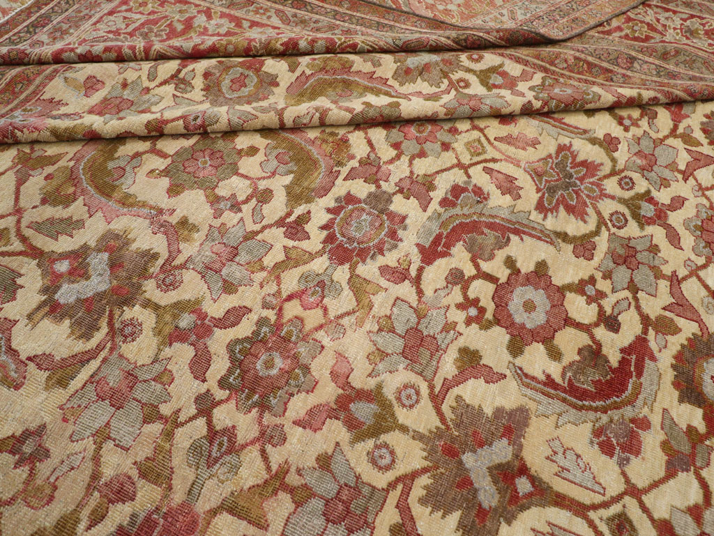 Antique Persian Mahal Oversize Carpet, No.22759 - Staging