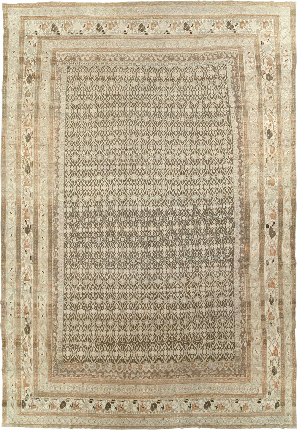 Antique Persian Bibikabad Oversize Carpet, No.22761 - Staging