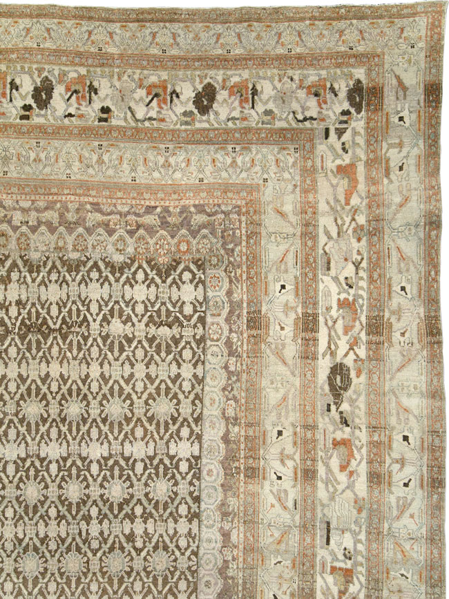 Antique Persian Bibikabad Oversize Carpet, No.22761 - Staging
