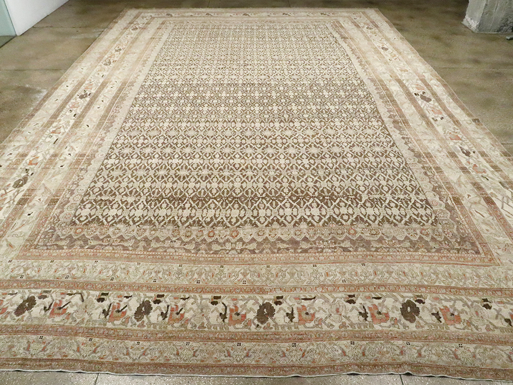 Antique Persian Bibikabad Oversize Carpet, No.22761 - Staging